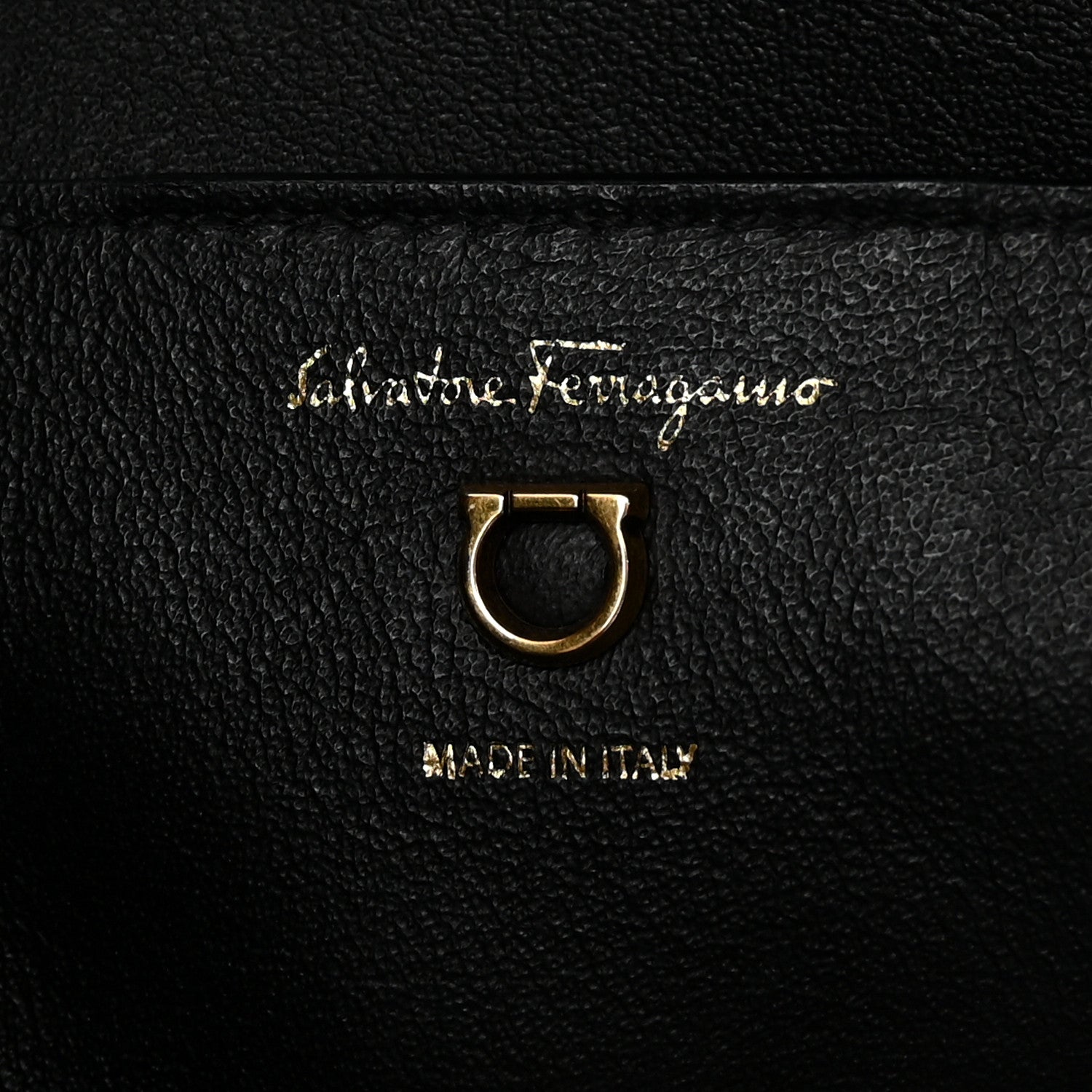 Salvatore Ferragamo Calfskin Gancini Trifolio Tote Bag Black 6 of 11