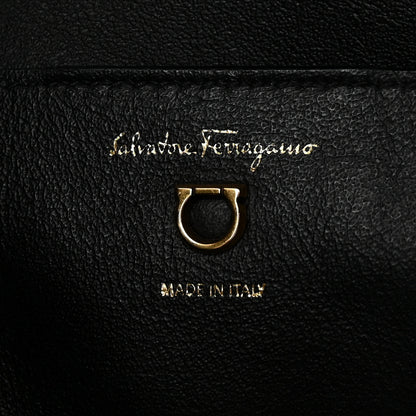 Salvatore Ferragamo Calfskin Gancini Trifolio Tote Bag Black 6 of 11