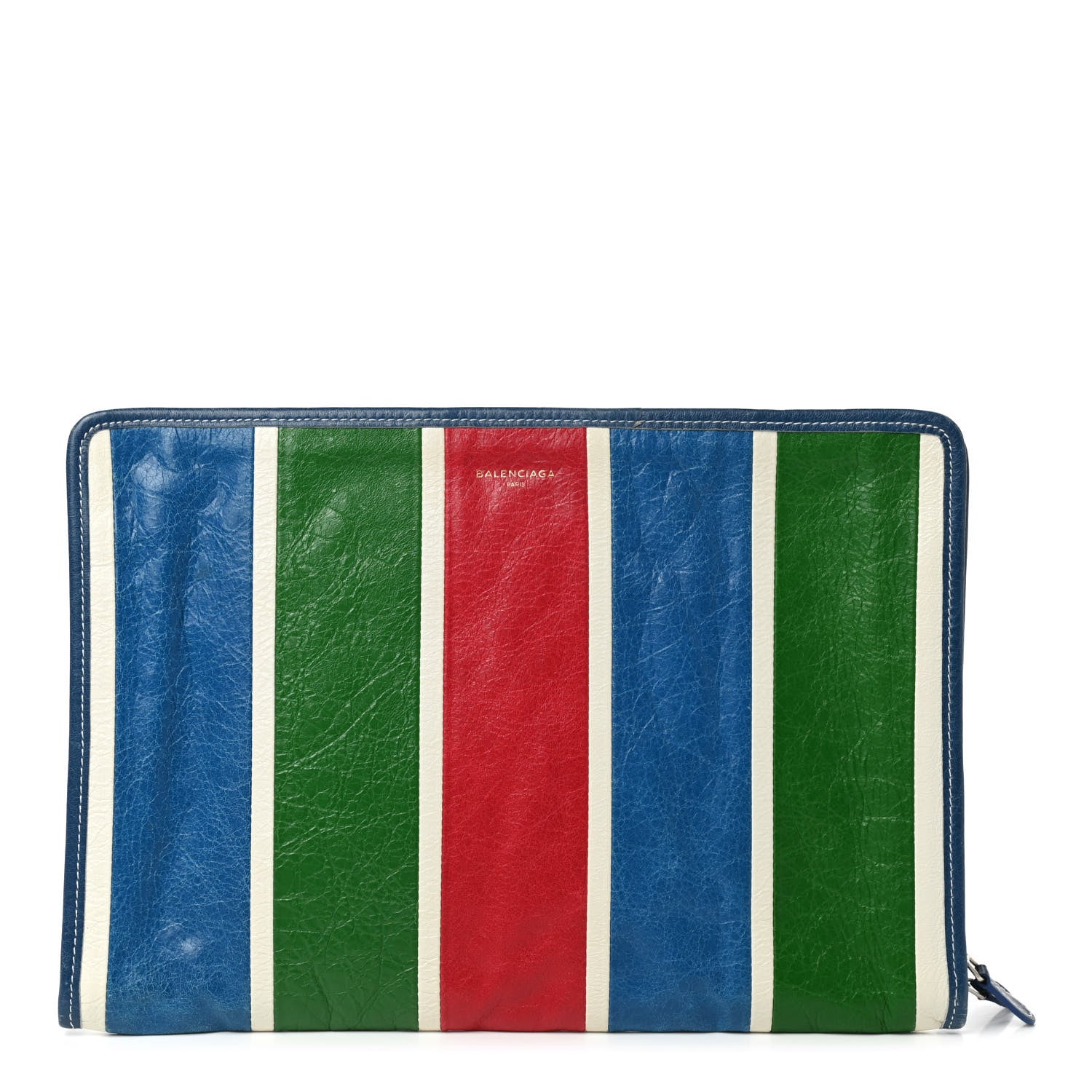 Balenciaga Veau Arena Multicolore Bazar Pouch Red White Blue Green 1 of 10