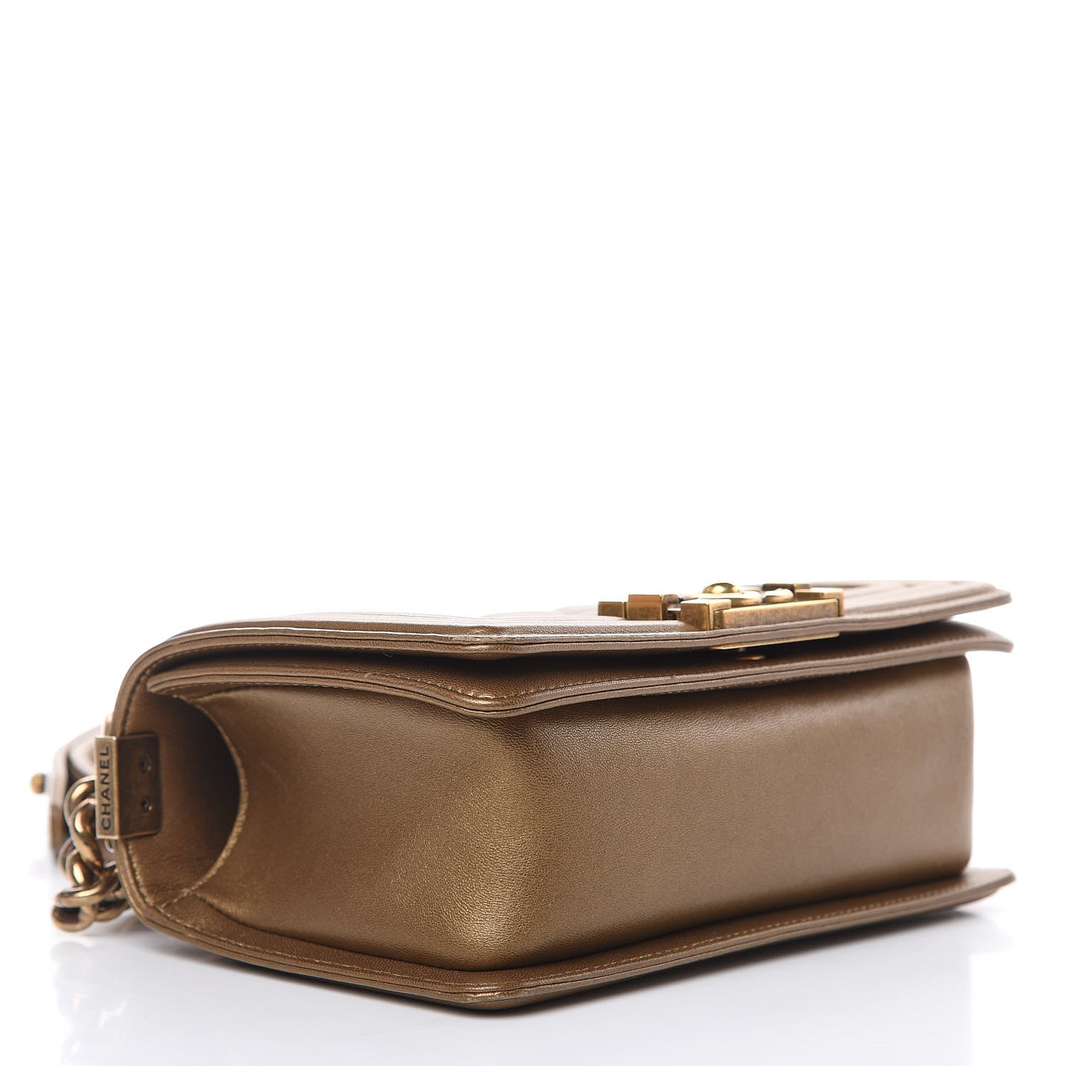 Chanel Metallic Calfskin Quilted Small Boy Flap Gold 4 of 13