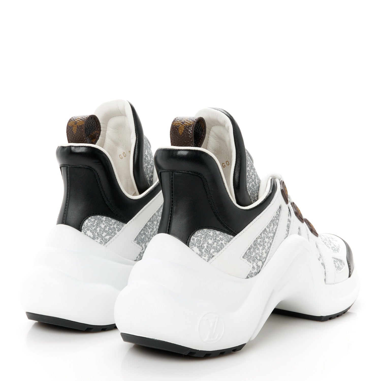 Louis Vuitton Calfskin Glitter LV Archlight Sneaker 38 White 4 of 10