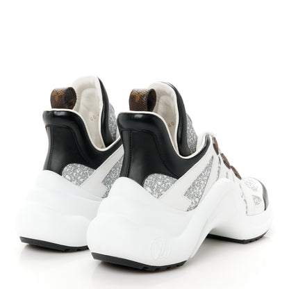 Louis Vuitton Calfskin Glitter LV Archlight Sneaker 38 White 4 of 10