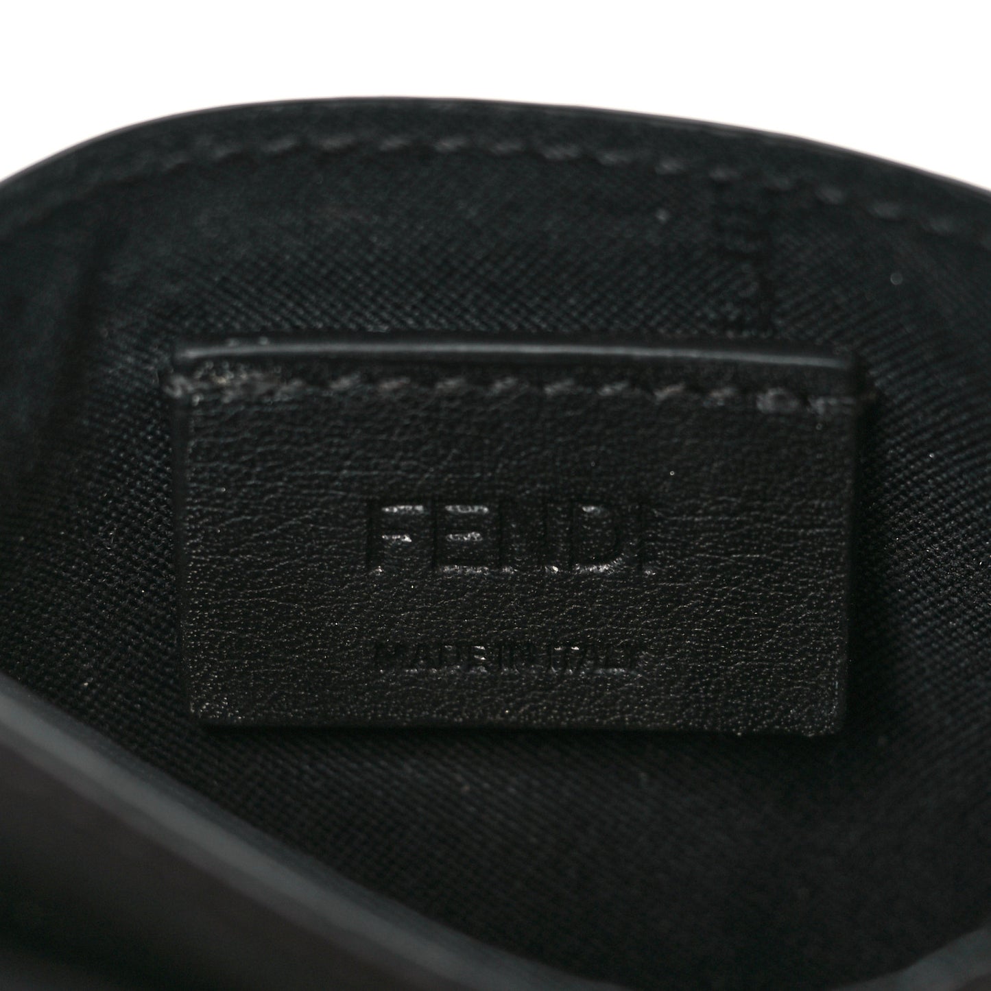 Nappa Matisse FF Embossed Fold Over Card Holder Wallet Black