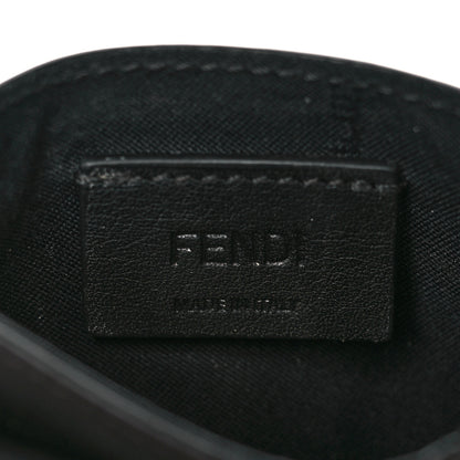 Fendi Nappa Matisse FF Embossed Fold Over Card Holder Wallet Black 6 of 7