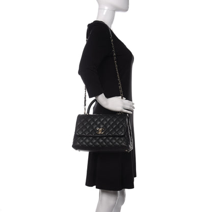 Chanel Caviar Quilted Small Coco Handle Flap Black 2 of 11