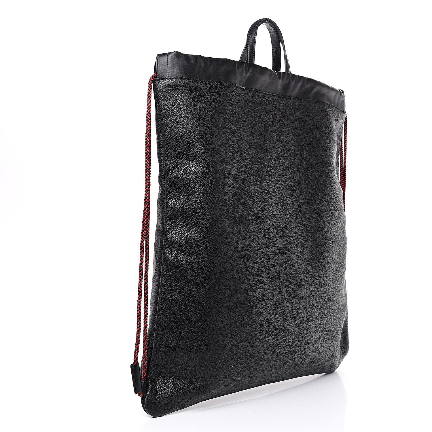 Gucci Calfskin Logo Drawstring Backpack Black 3 of 10