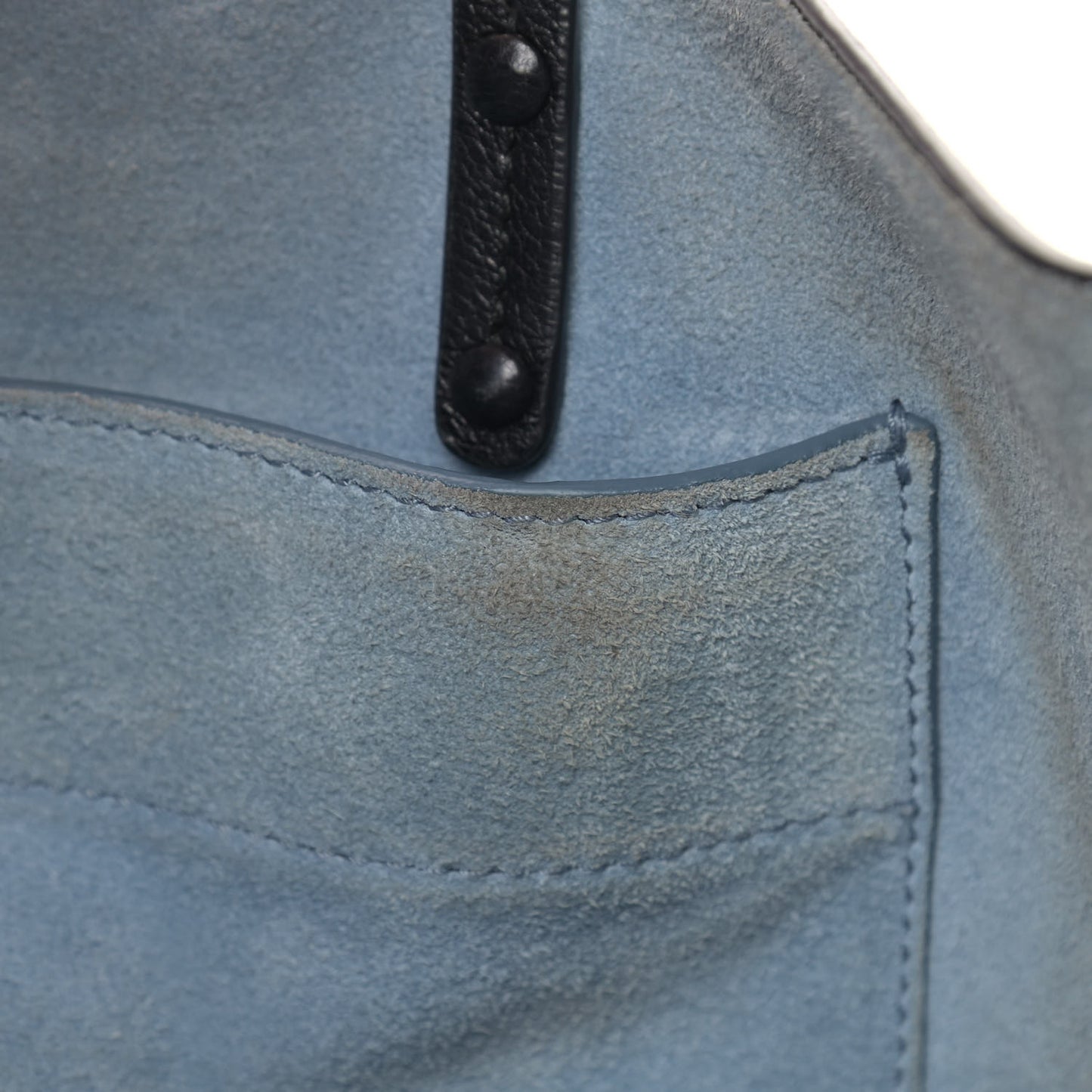 Glace Calfskin Etiquette Shopping Bag Black Astrale