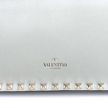 Valentino Garavani Nappa Rockstud Wristlet Clutch Water Green 10 of 14