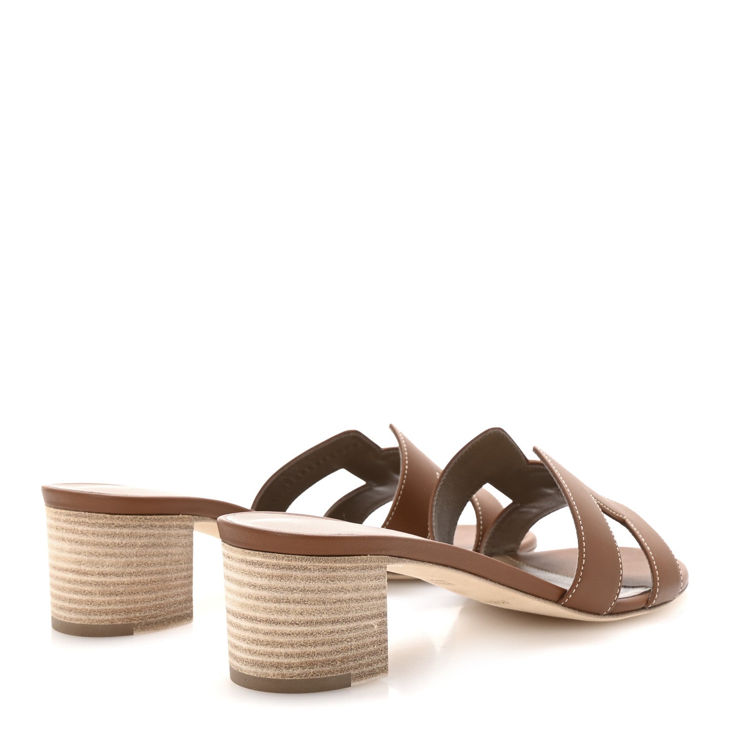 Hermes Calfskin Oasis Sandals 39 Gold 5 of 9