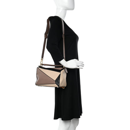 Loewe Calfskin Small Puzzle Bag Sand Hazelnut Ash 2 of 15