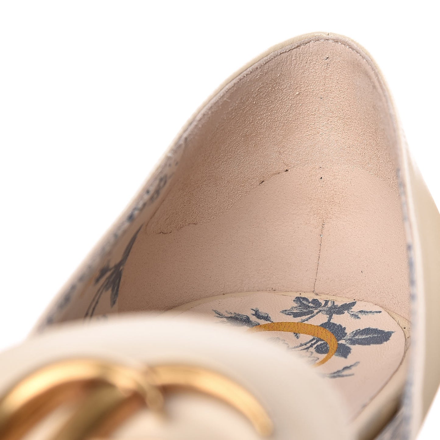 Malaga Kid GG Victoire 55mm Loafer Pumps 41 Vintage White