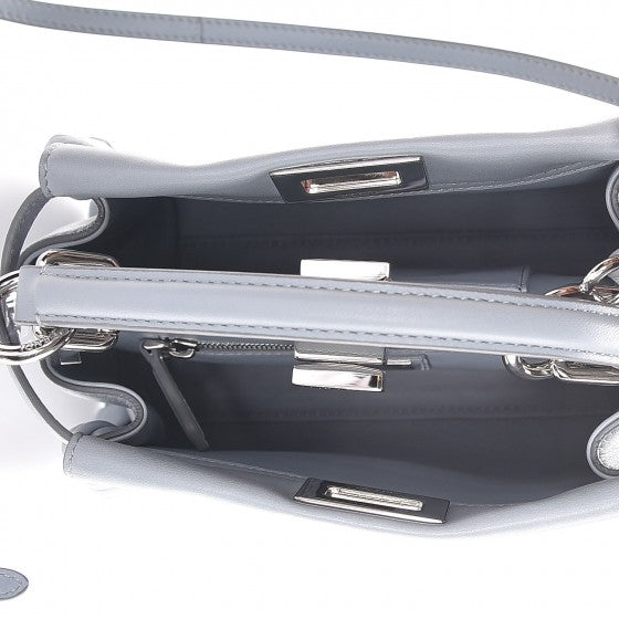 Fendi Nappa Lace Up Mini Peekaboo Iconic Satchel Azzurro Polvere 8 of 8