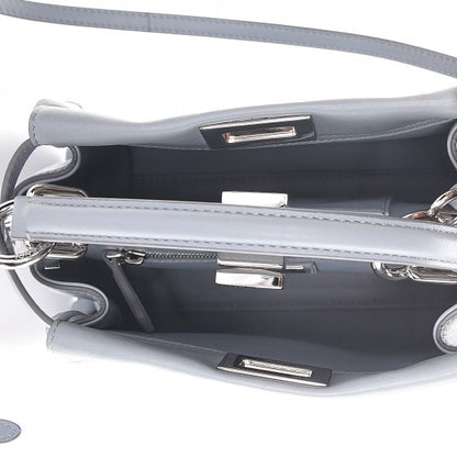 Fendi Nappa Lace Up Mini Peekaboo Iconic Satchel Azzurro Polvere 8 of 8