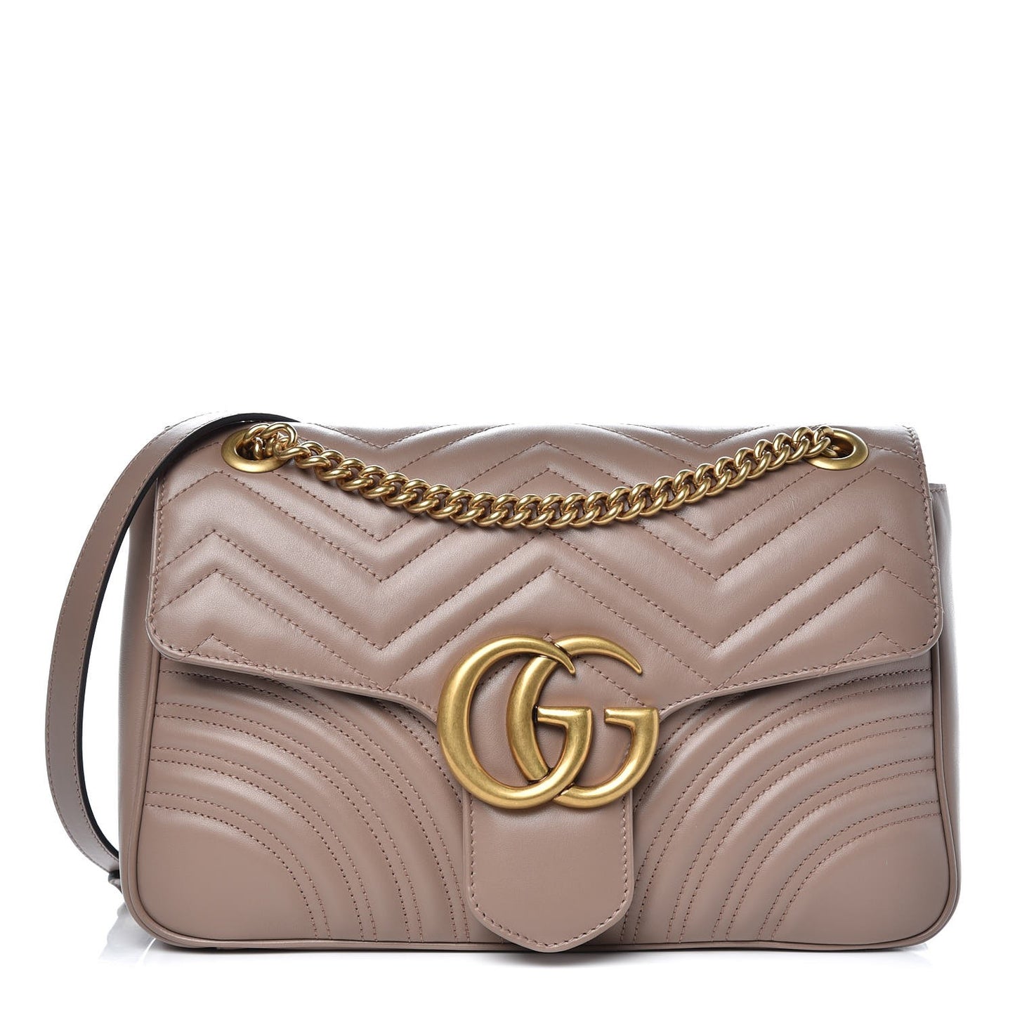 Calfskin Matelasse Medium GG Marmont Shoulder Bag Porcelain Rose