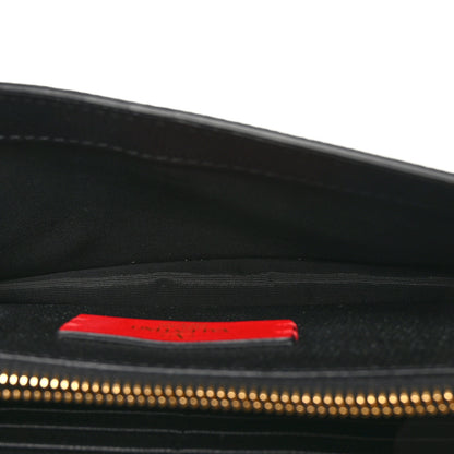 Valentino Garavani Grainy Calfskin Vlogo Wallet On Chain Black 5 of 10