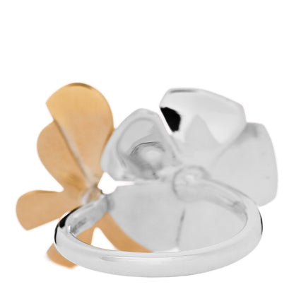 Tiffany 18K Yellow Gold Sterling Silver Return to Tiffany Love Bugs Butterfly Flower Ring 52 6 4 of 6