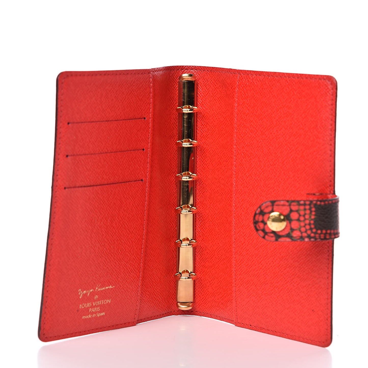 Monogram Kusama Town Small Ring Agenda Cover Red