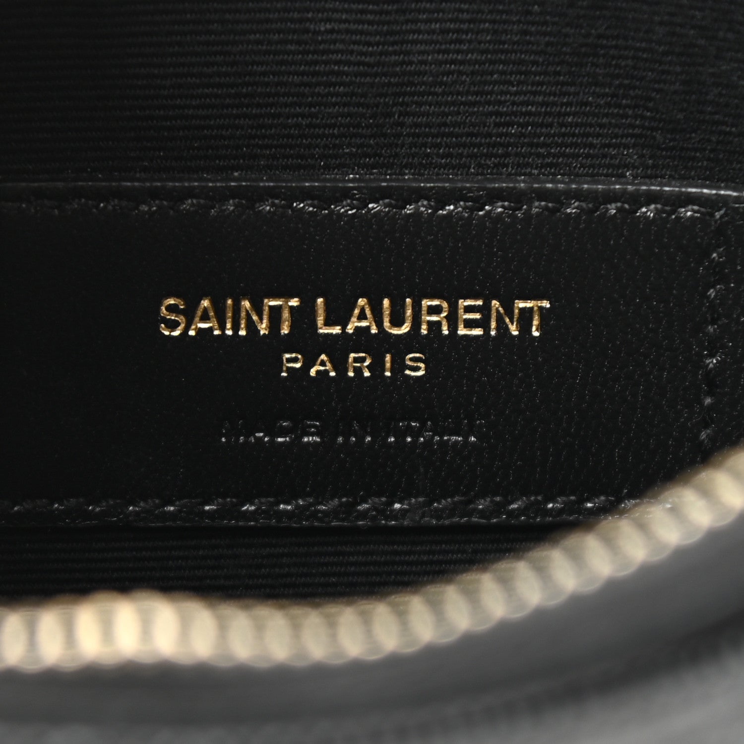 Saint Laurent Grain De Poudre Chevron Monogram Large Bill Pouch Black 6 of 8