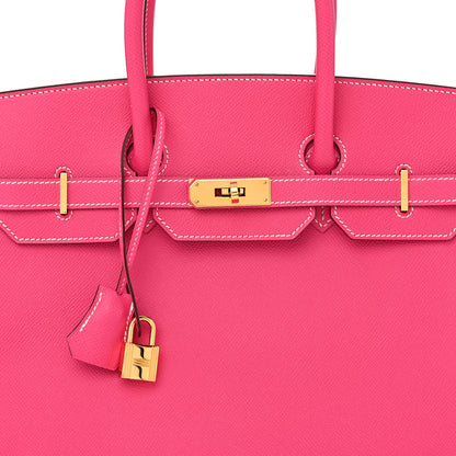 Hermes Epsom Birkin 35 Rose Tyrien 8 of 11
