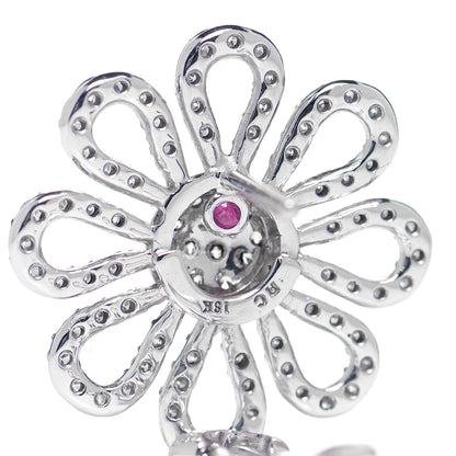 Roberto Coin 18K White Yellow Gold Yellow Diamond Daisy Earrings 4 of 4