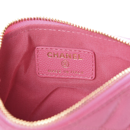 Chanel Shiny Caviar Quilted Small Cosmetic Case Pink 6 of 10