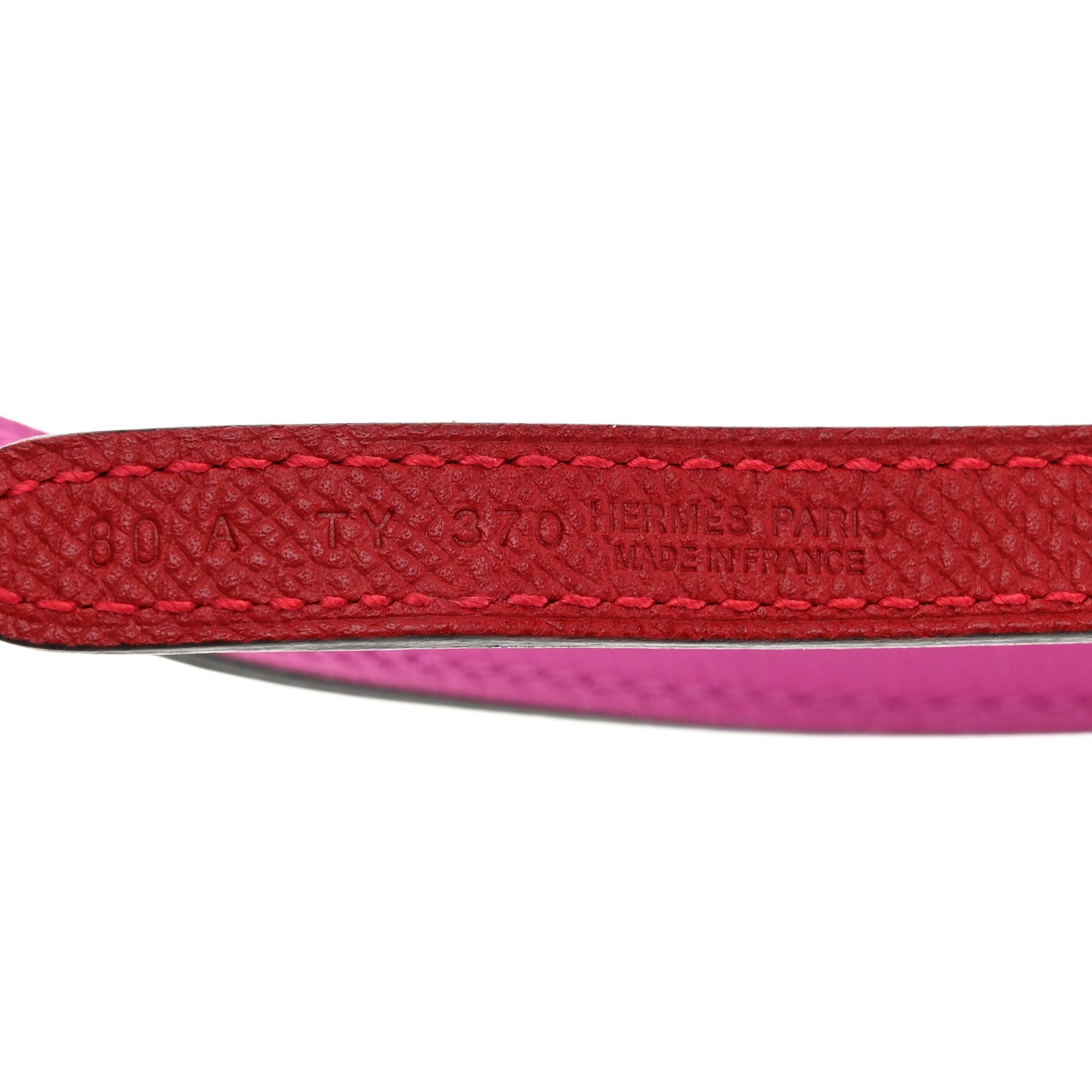 Hermes Swift Epsom 13mm Belt Strap 80 32 Magnolia Rouge Casaque 7 of 7