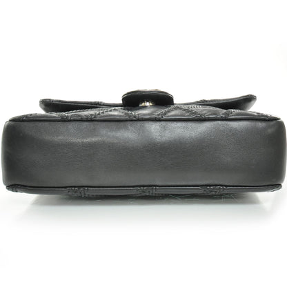 Chanel Leather Stitched Small Cells Flap Black 5 of 9