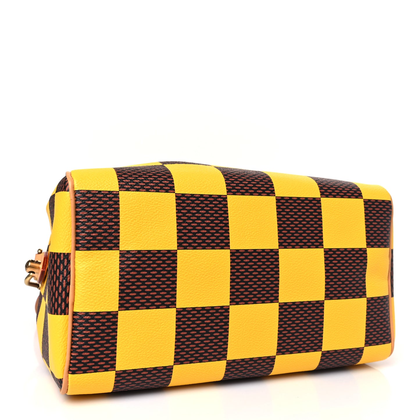 Damier Pop Speedy Bandouliere 25 Jaune Mat