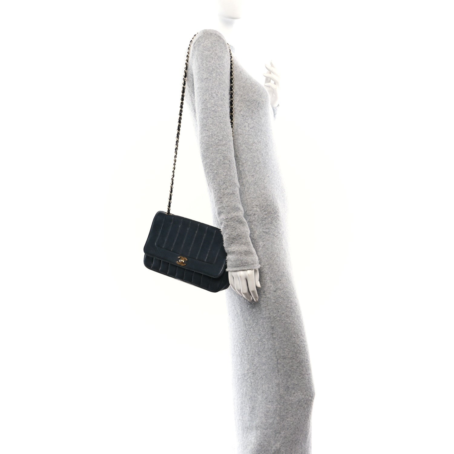 Chanel Lambskin Vertical Quilted Small Single Flap Black 2 of 15