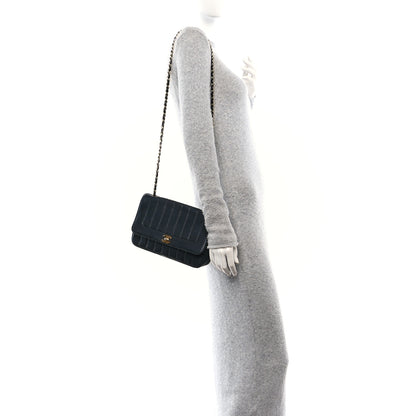 Chanel Lambskin Vertical Quilted Small Single Flap Black 2 of 15