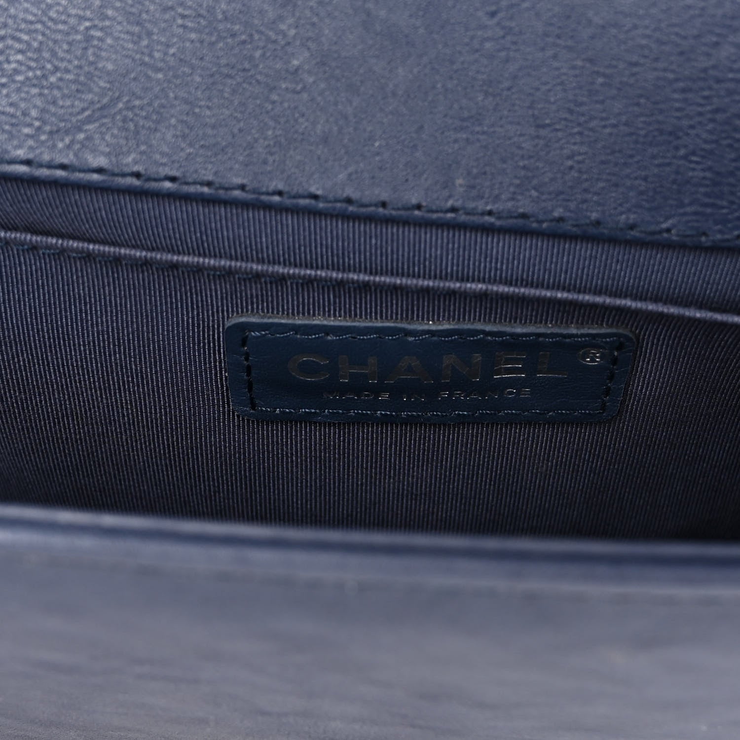 Chanel Calfskin Quilted Medium Top Handle Boy Flap Blue 6 of 10
