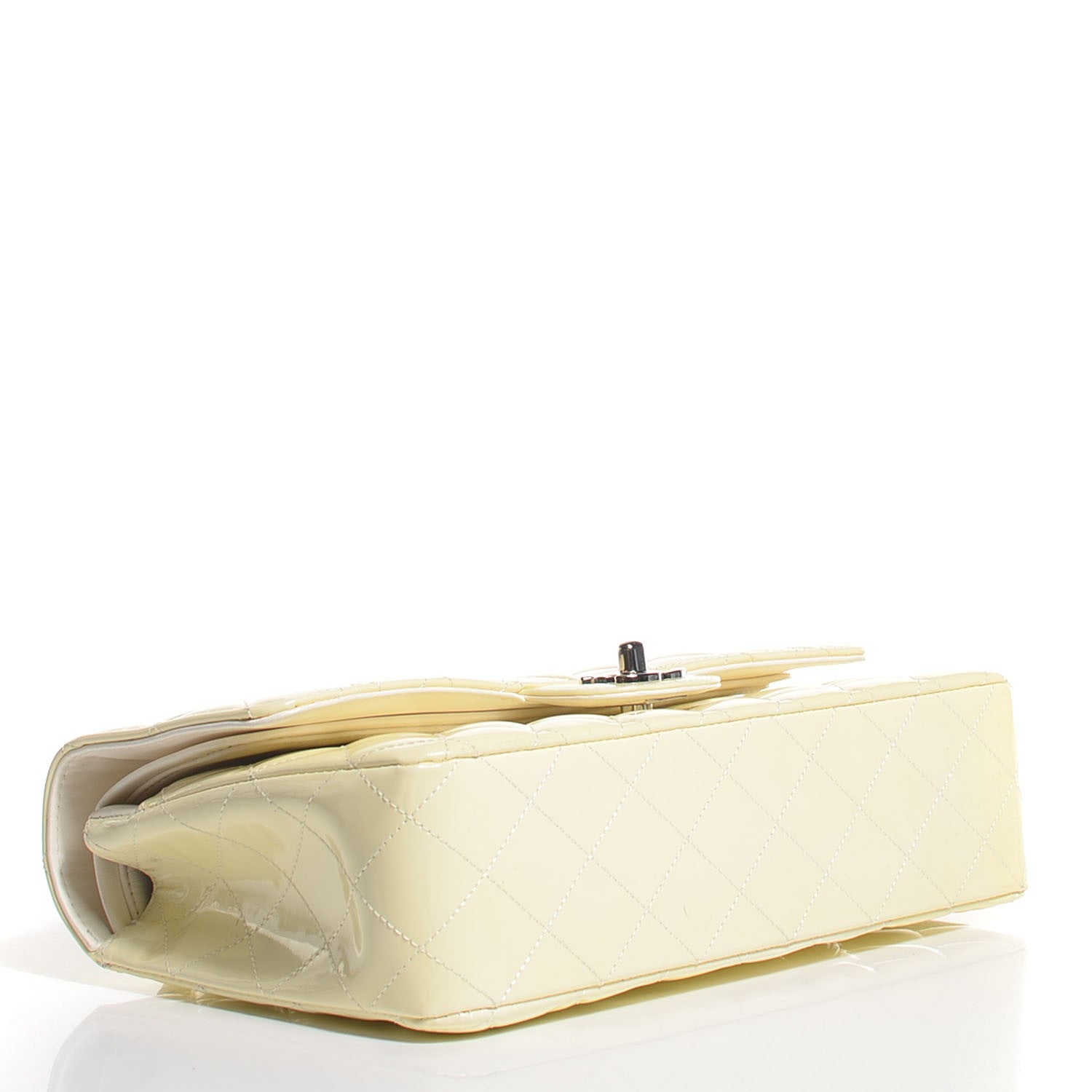 Chanel Patent Quilted Medium Double Flap White 4 of 8