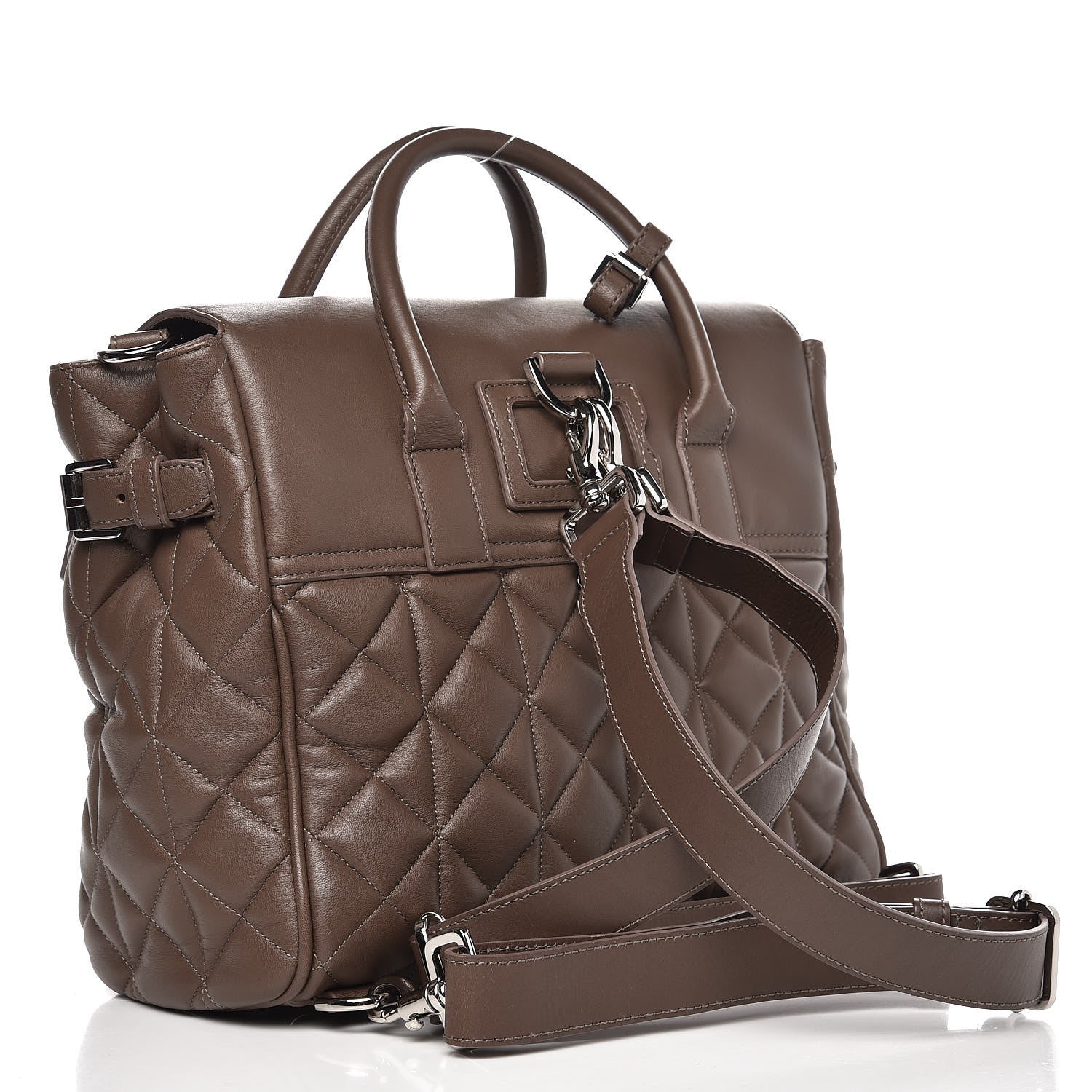 Mulberry Nappa Quilted Medium Cara Delevingne Convertible Satchel Brown 3 of 8