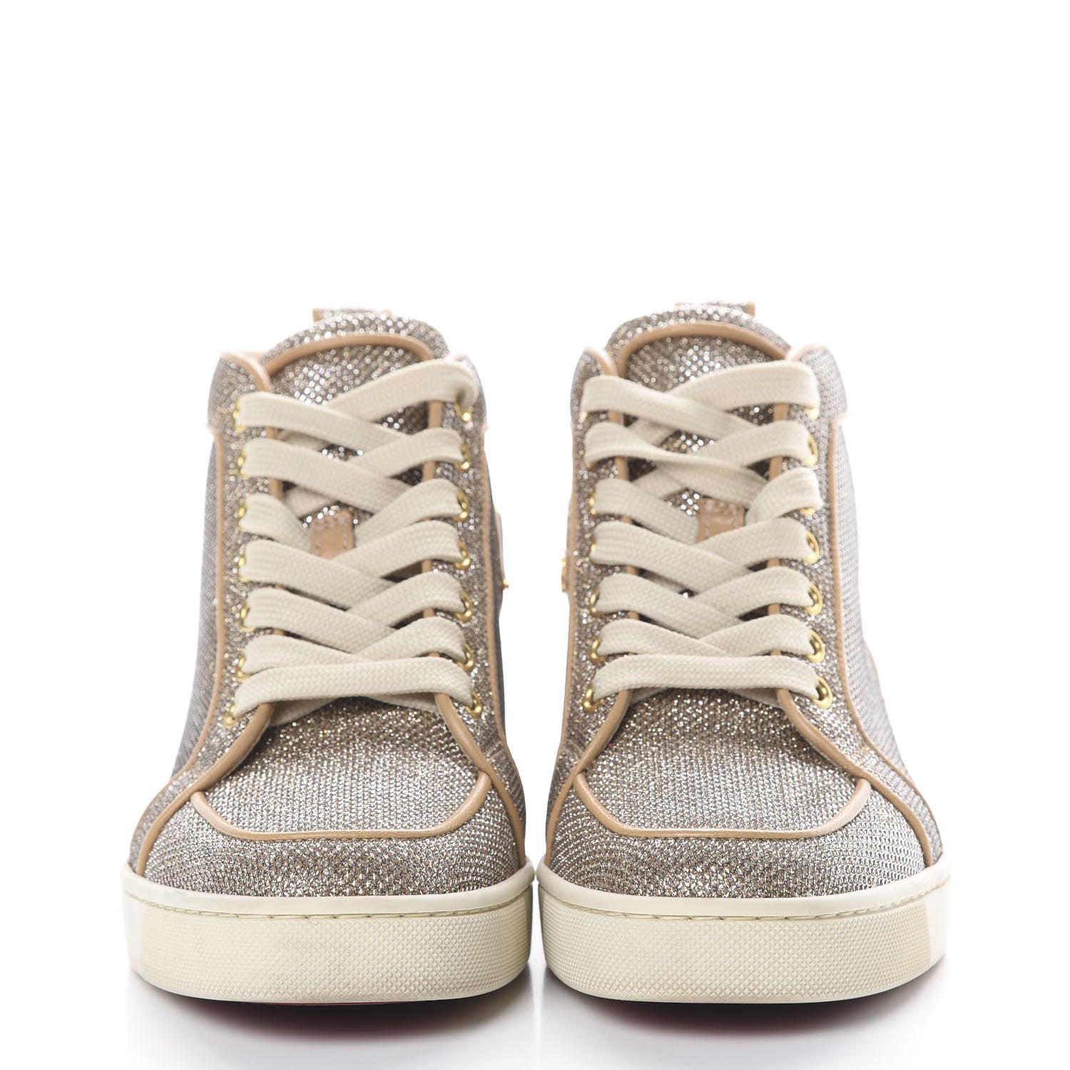 Christian Louboutin Glitter Rantus Orlato Sneakers 36.5 Gold Beige 2 of 10