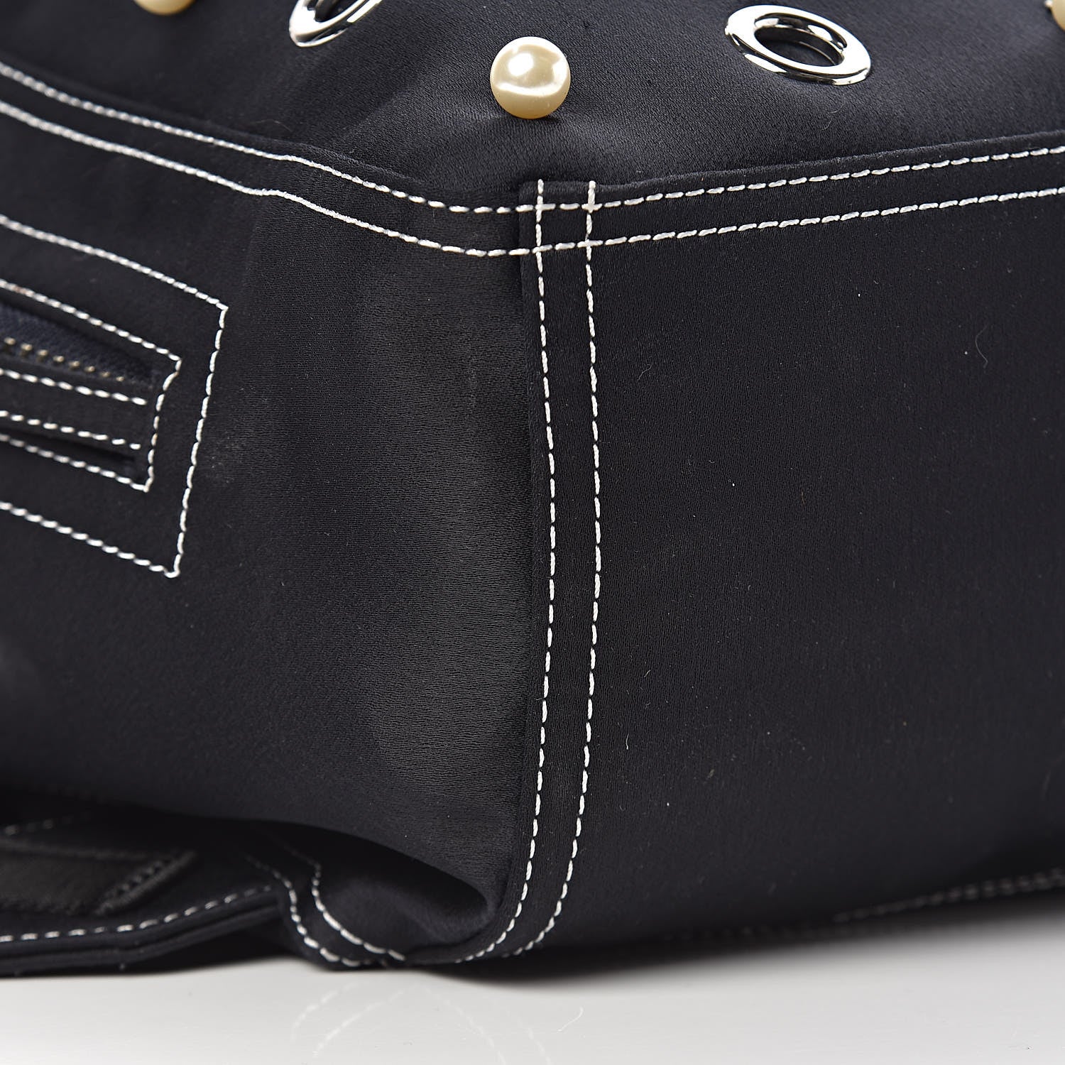 3.1 Phillip Lim 3.1 Satin Faux Pearl Eyelet Go Go Backpack Phantom Blue 9 of 10