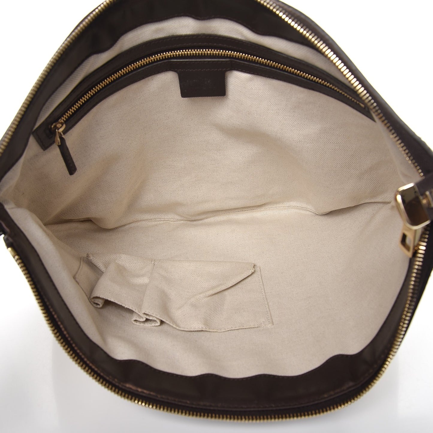 Monogram Vintage Web Medium Half Moon Hobo Dark Brown