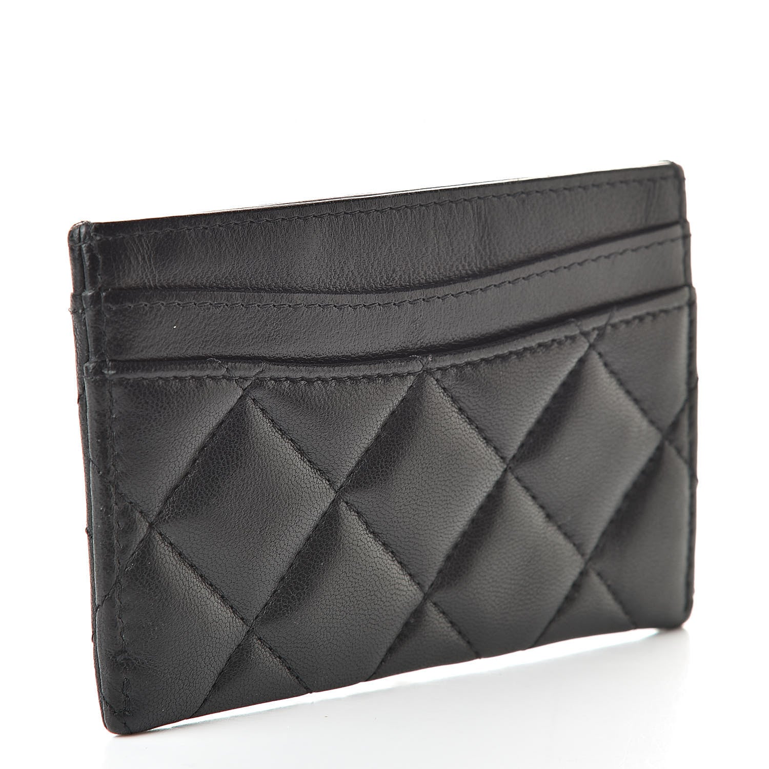 Chanel Lambskin Quilted Card Holder Black 3 of 9