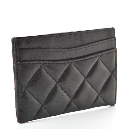 Chanel Lambskin Quilted Card Holder Black 3 of 9