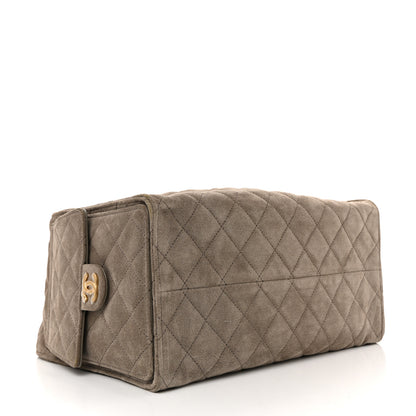 Chanel Suede Quilted Medium Chanel 25 Handbag Dark Grey 4 of 14