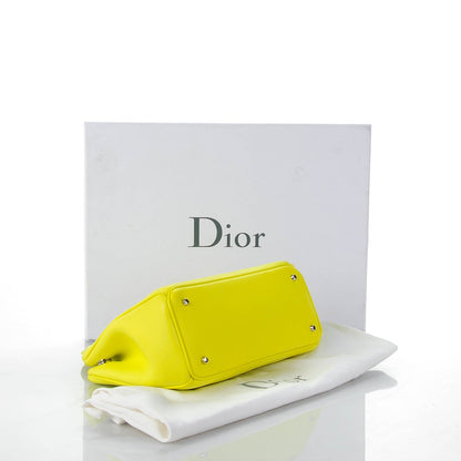 Christian Dior Bullcalf Small Diorissimo Tote Jaune Fluo 4 of 8