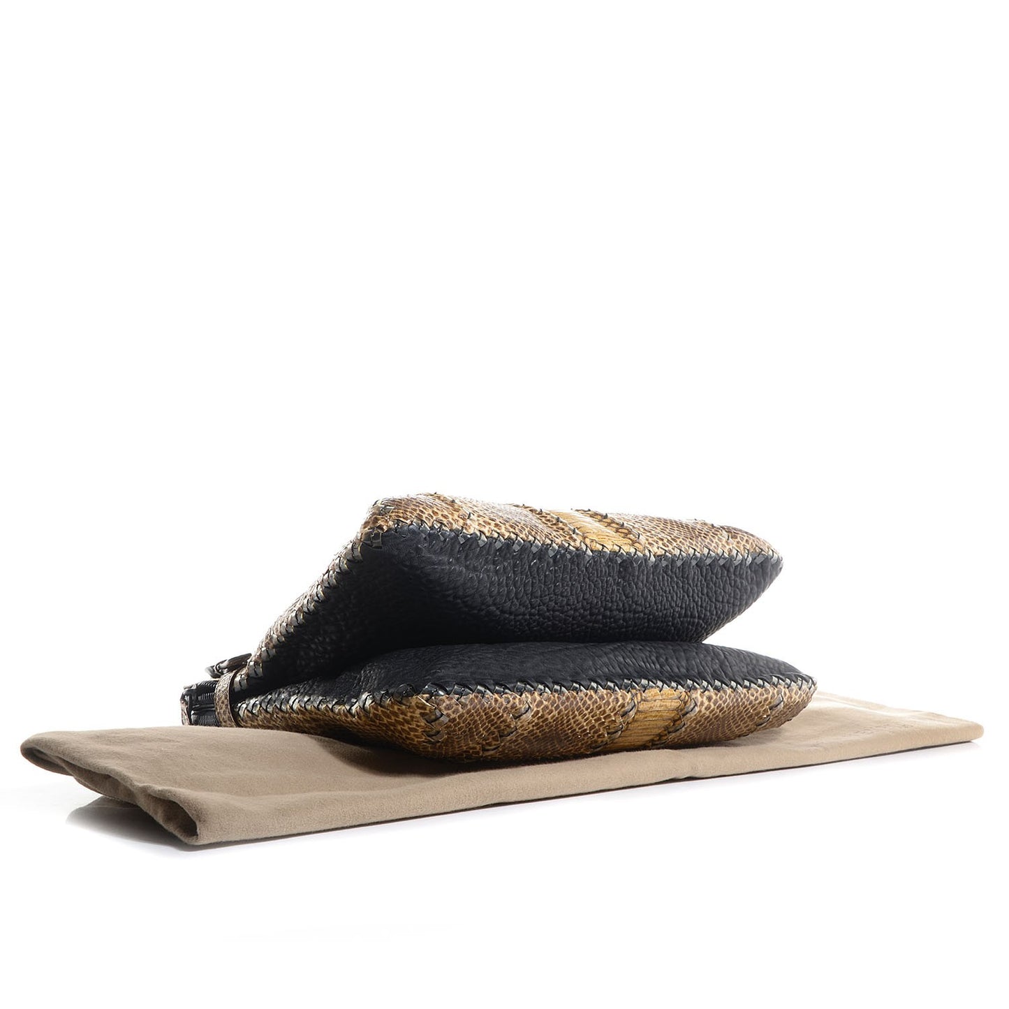 Snakeskin Top Handle Bag Naturale