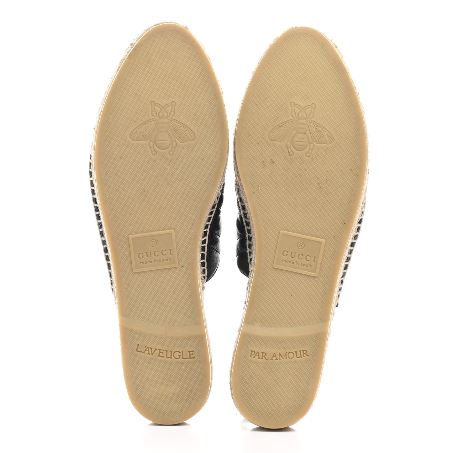 Nappa Matelasse GG Marmont Espadrille Slippers 41 Black