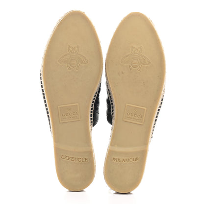 Gucci Nappa Matelasse GG Marmont Espadrille Slippers 41 Black 5 of 9