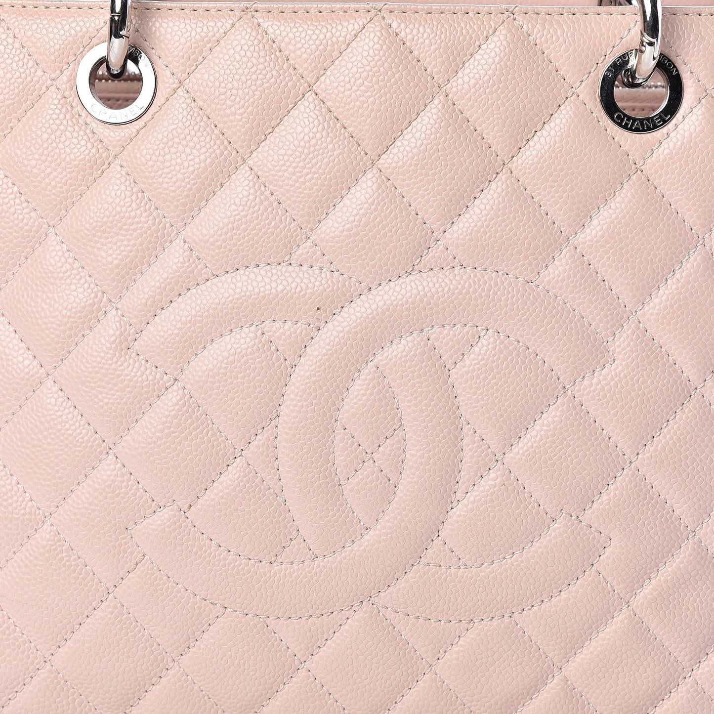 Caviar Quilted Grand Shopping Tote GST Light Pink