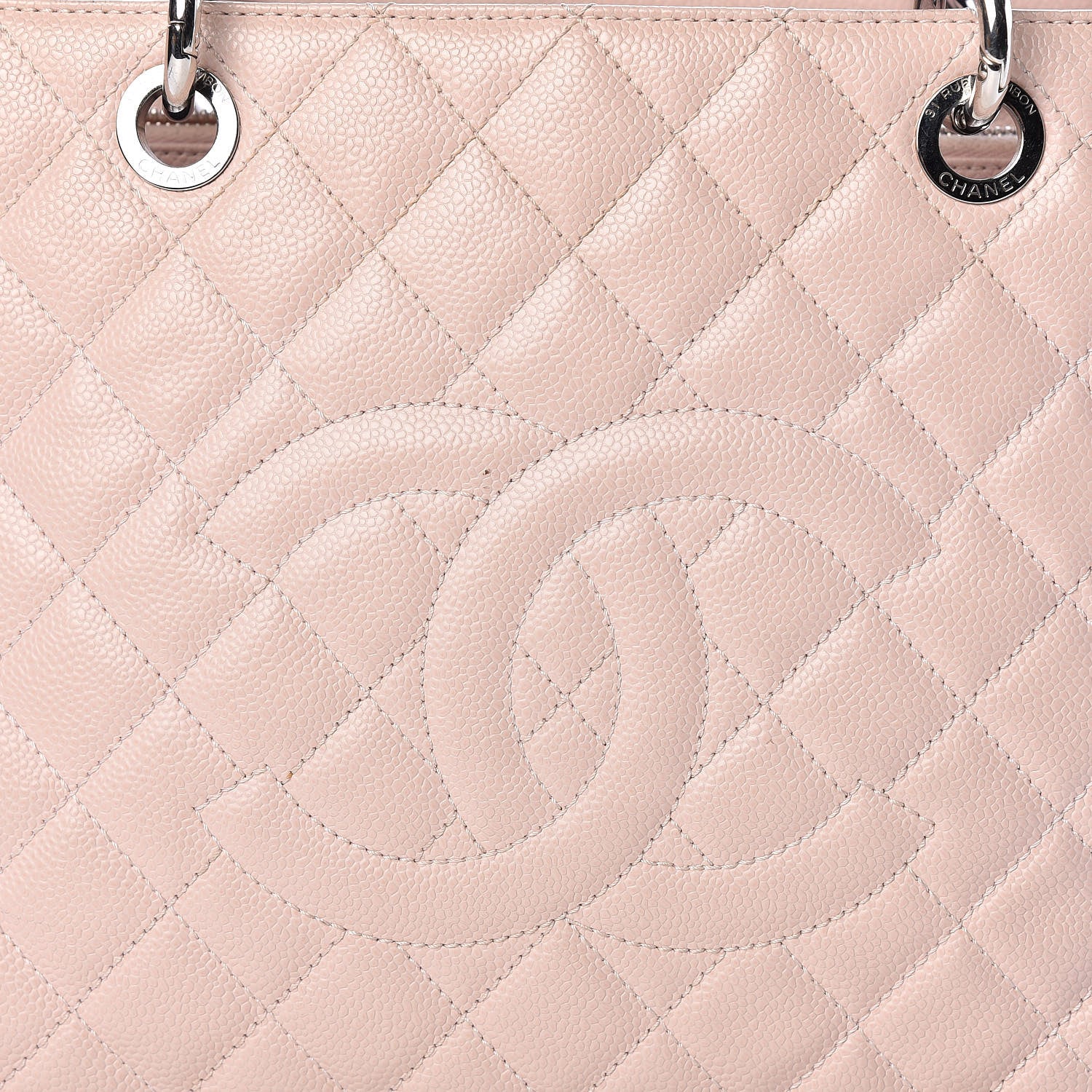 Chanel Caviar Quilted Grand Shopping Tote GST Light Pink 11 of 12