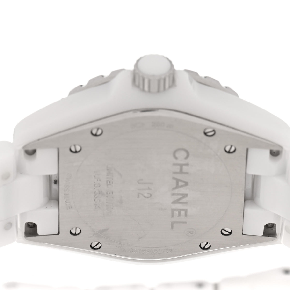 Stainless Steel Ceramic Diamond Pink Mother of Pearl 38mm J12 Automatic Watch White