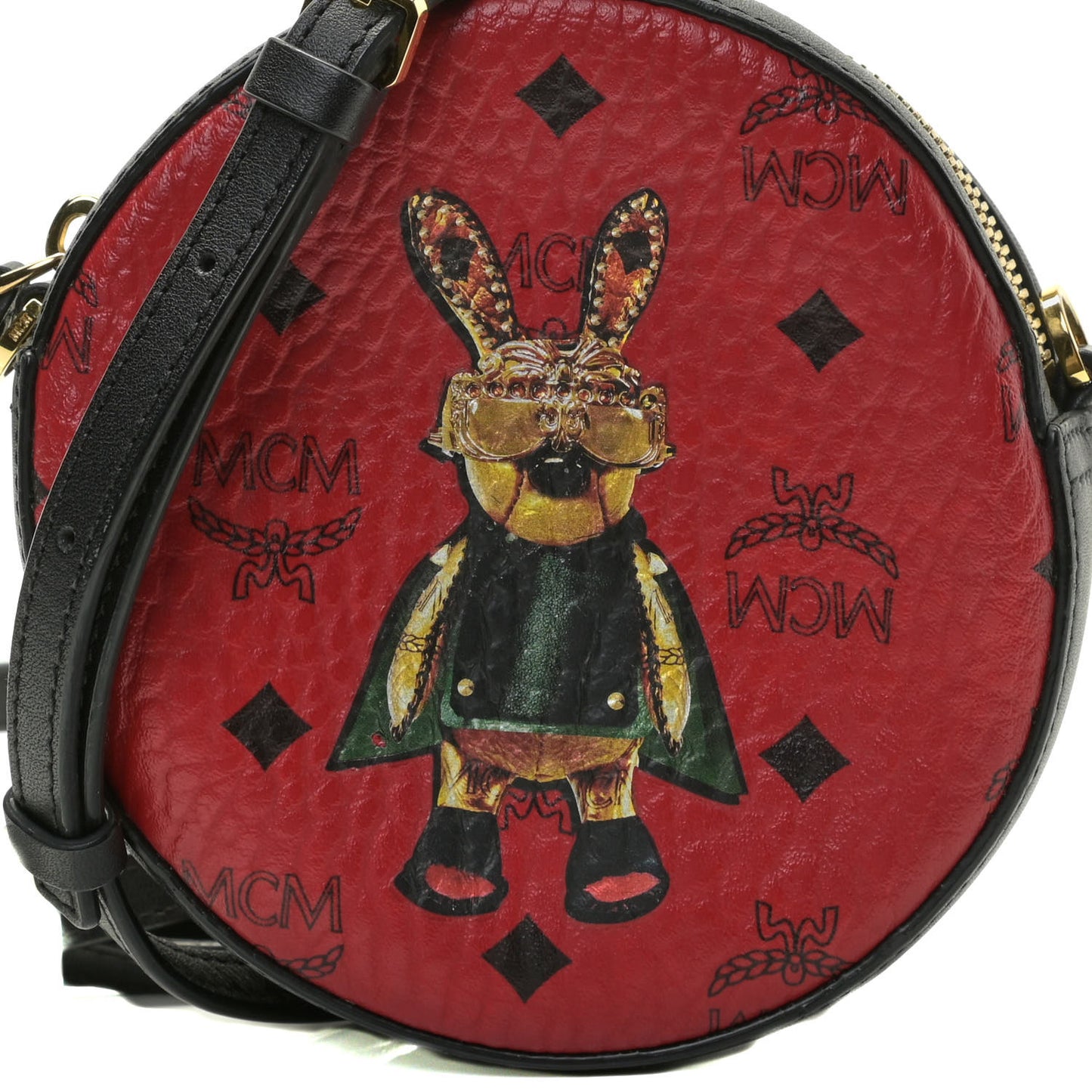 Visetos Punk Rabbit Tambourine Small Crossbody Red