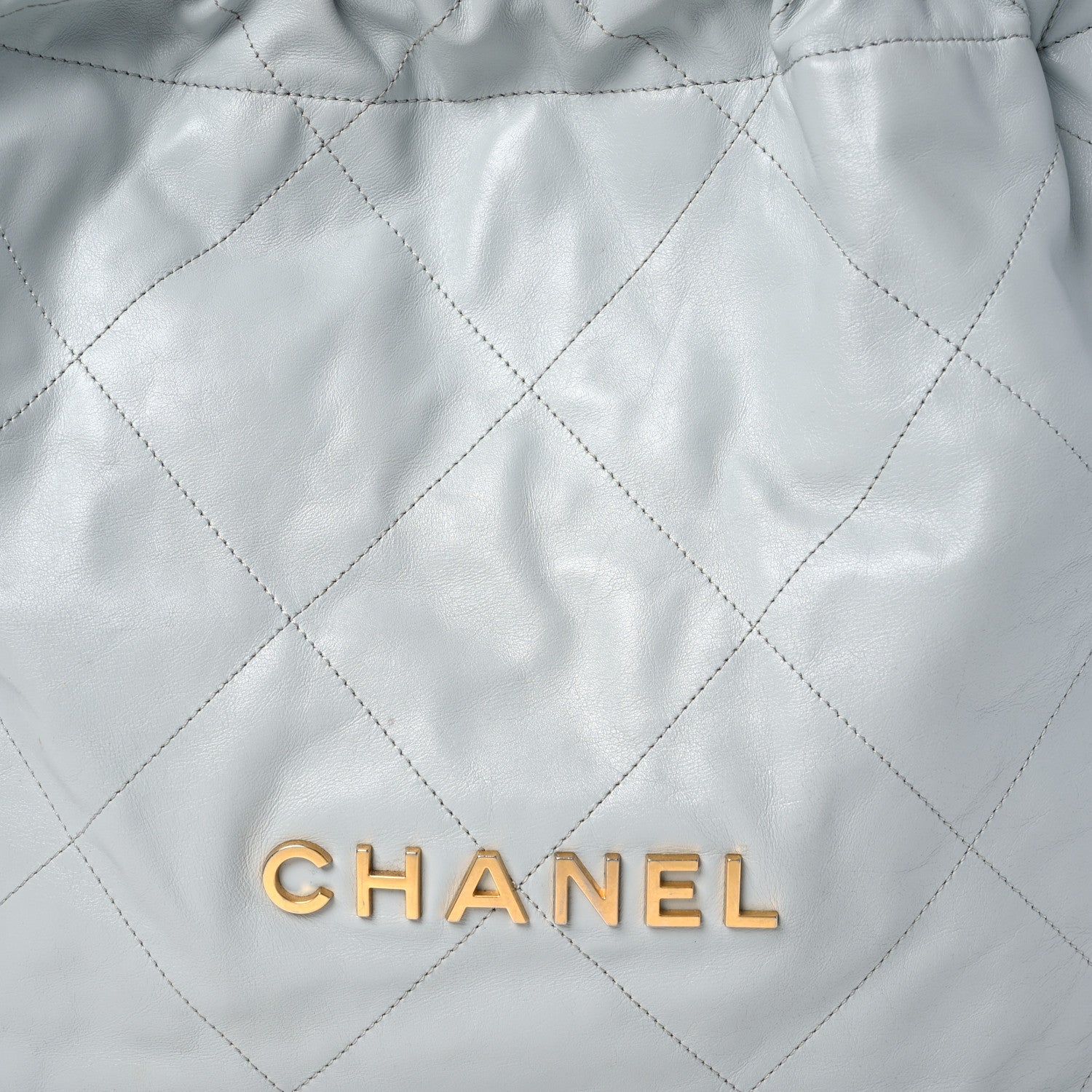 Chanel Shiny Calfskin Quilted Small Chanel 22 Grey 9 of 13