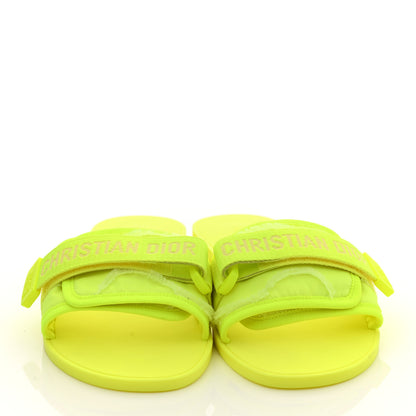 Christian Dior Technical Stretch Fabric Camouflage Dio(r)evolution Slide Sandals 40 Yellow Fluo 2 of 9