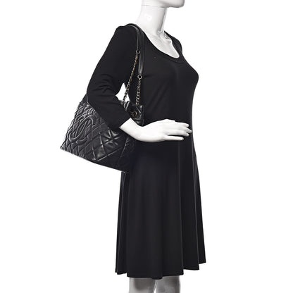 Chanel Caviar Quilted Small Shopping Tote Black 2 of 9